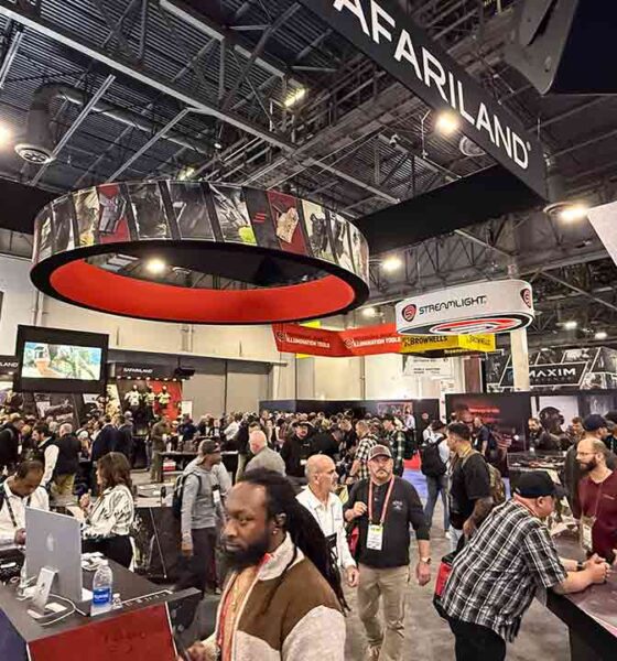 SHOT Show 2026 floor showcasing new hunting gear 2026 and outdoor equipment displays in Las Vegas