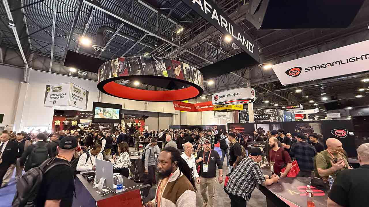 SHOT Show 2026 Outdoor Gear and Hunting Equipment Floor - Popular Outdoorsman SHOT Show 2026 floor showcasing new hunting gear 2026 and outdoor equipment displays in Las Vegas