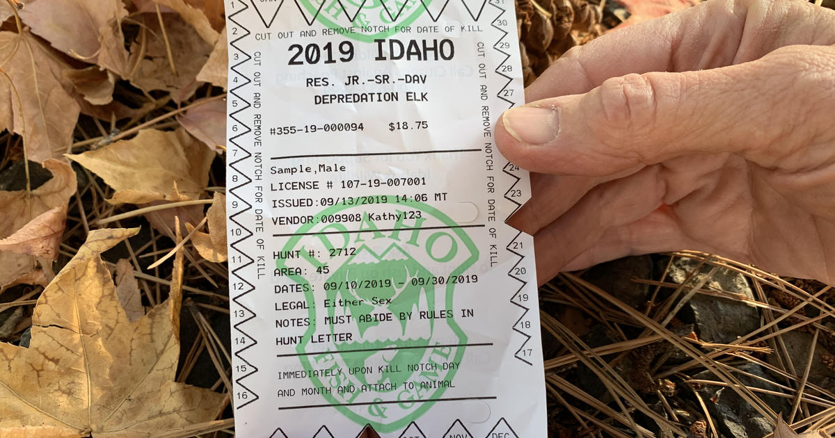Nonresident elk tag image courtesy of the Idaho fishing game - Popular Outdoorsman Nonresident elk tag image courtesy of the Idaho fishing game